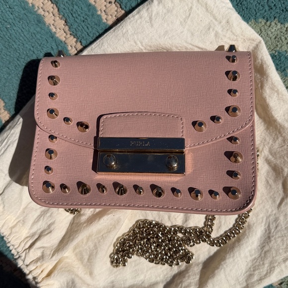 Furla Handbags - Furla studded metropolis crossbody light pink